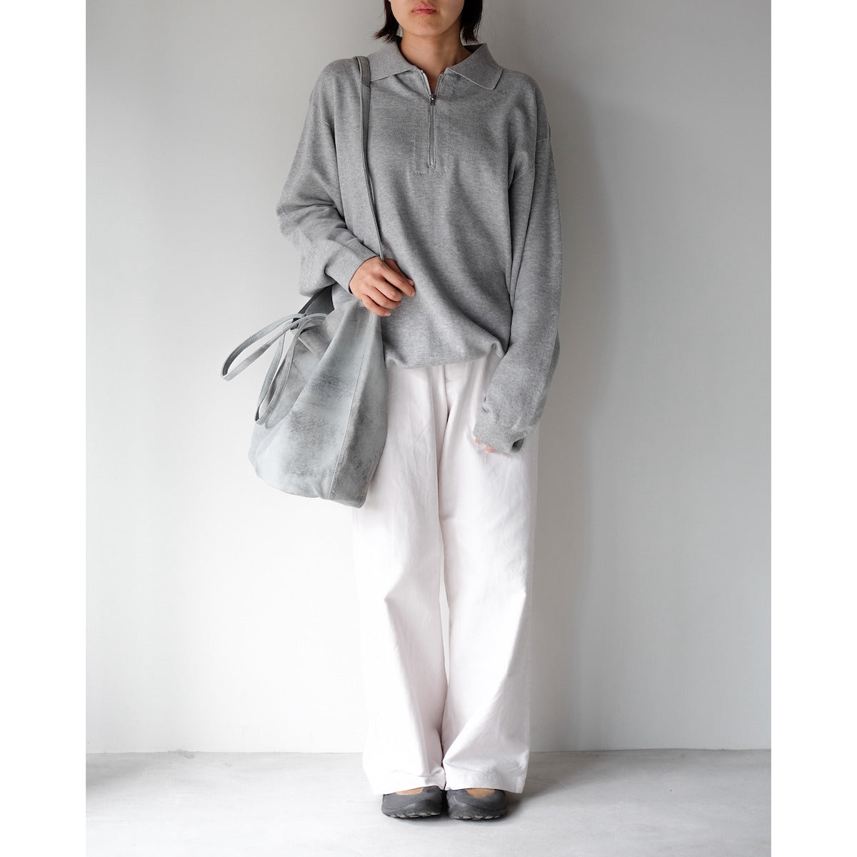 morphee / 3way Medium Tote / Antique Suede Light Gray