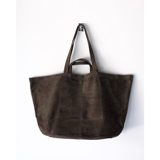 morphee / Double Tote XXL / Oiled Suede Moss Green