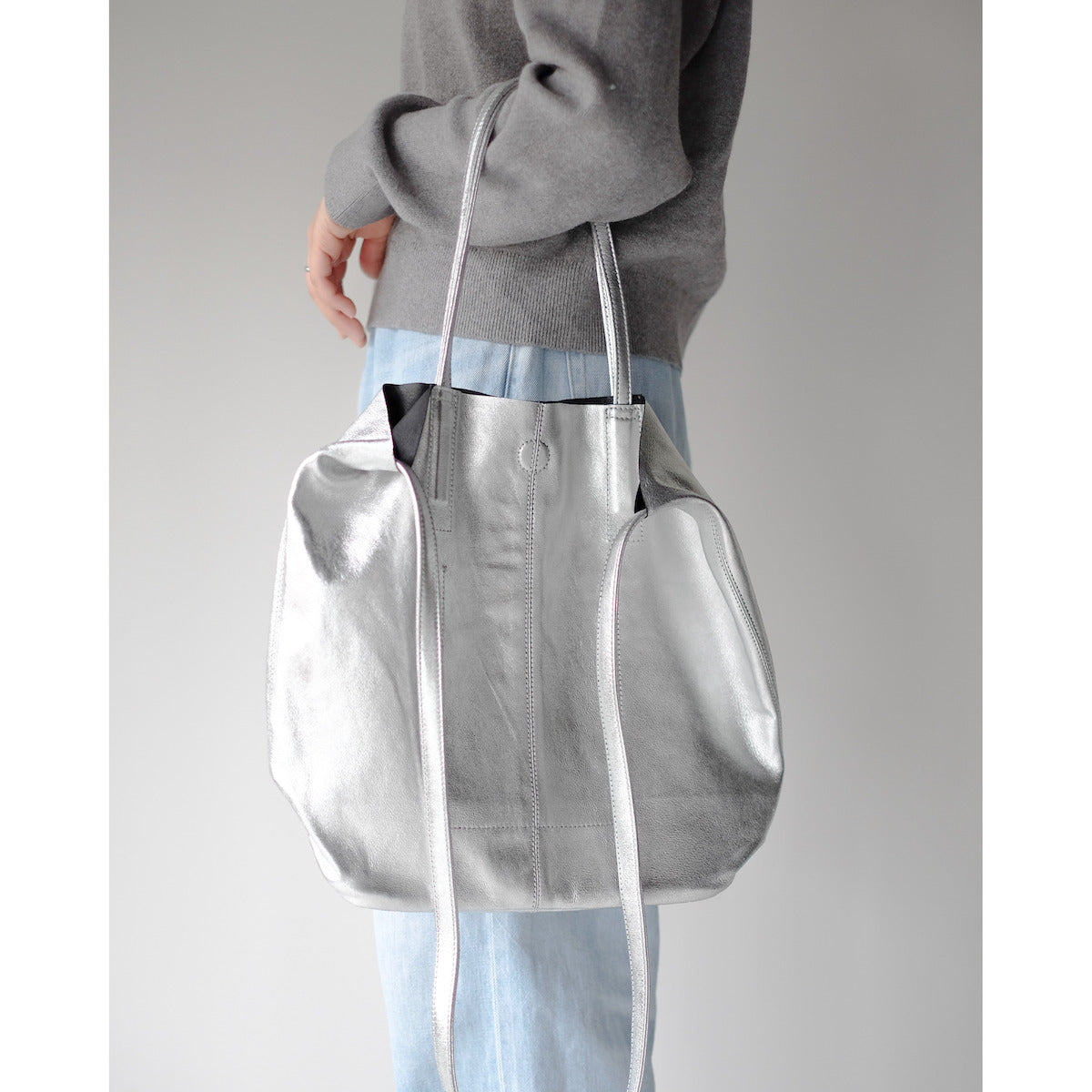 morphee / 3way Medium Tote(L Shoulder) / SILVER