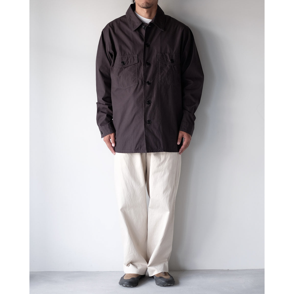 YAECA / Baker Shirt / CHARCOAL