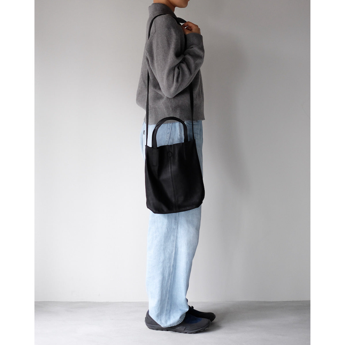 morphee / 2way Small Tote(L Shoulder) / BLACK