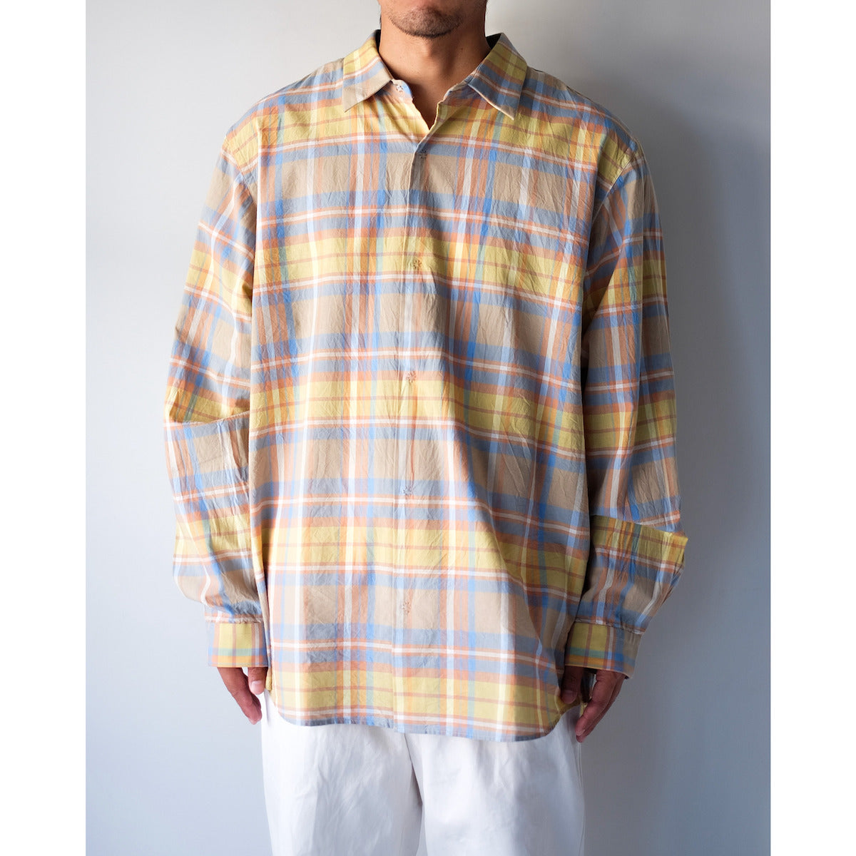YAECA / Wide Comfort Shirt / BEIGE-CH