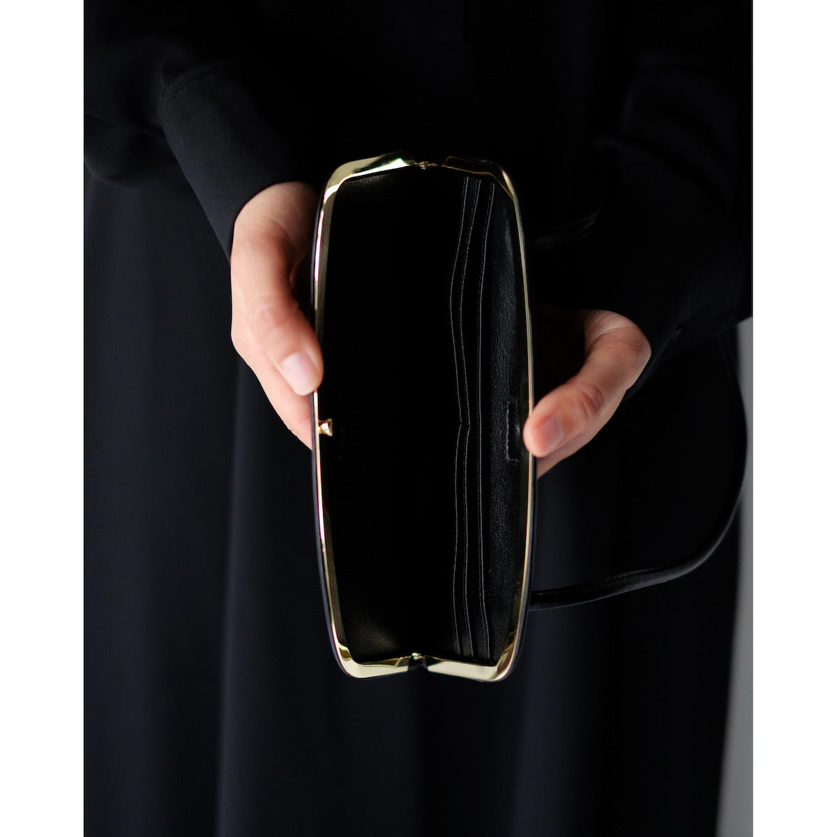 morphee SAC À MAIN / Framed One Shoulder Bag / BLACK（GOLD）