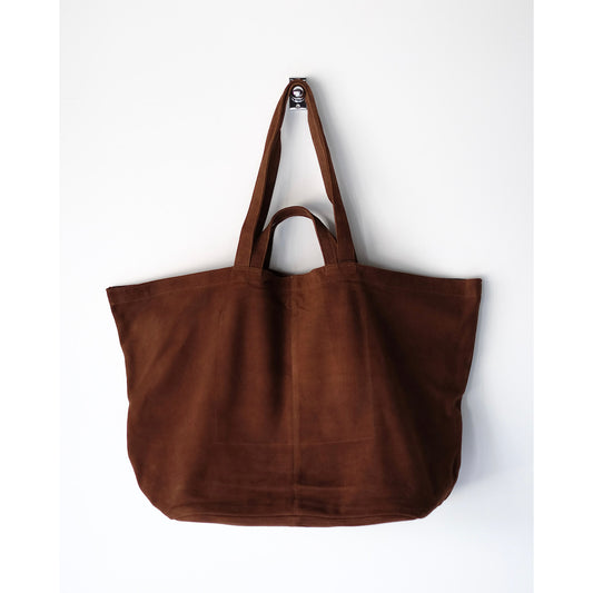 morphee / Double Tote XXL / Oiled Suede Coffee Brown