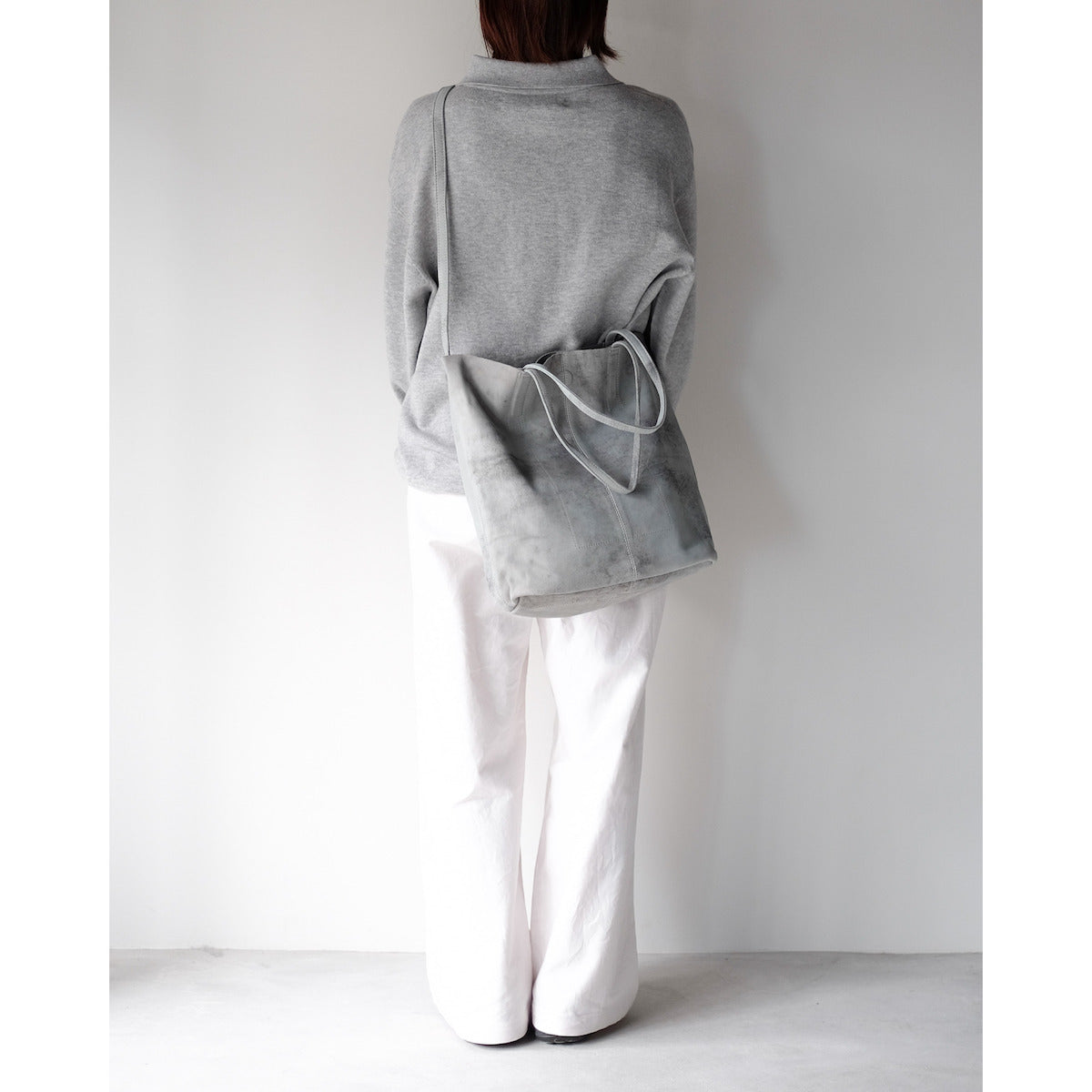 morphee / 3way Medium Tote / Antique Suede Light Gray