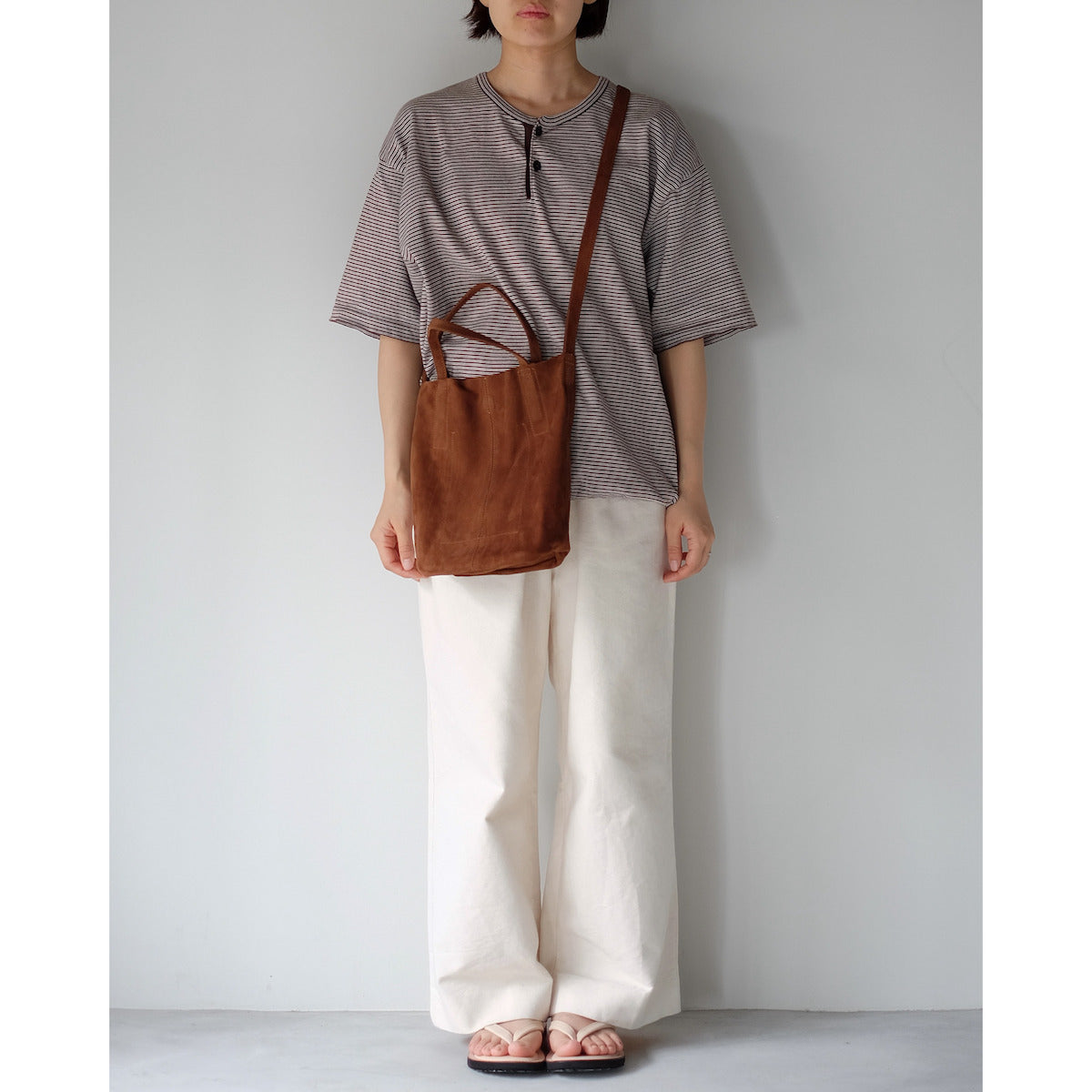 morphee / 2way Small Tote / Oiled Suede Brown