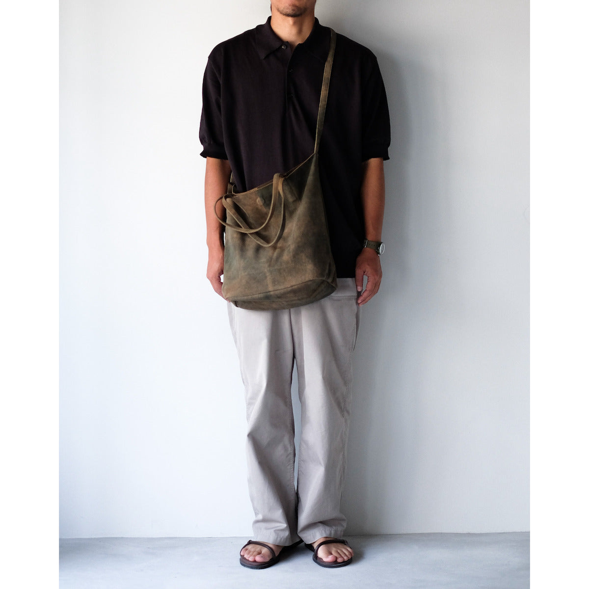 morphee / 3way Medium Tote(L Shoulder) / Antique Suede Rust Brown