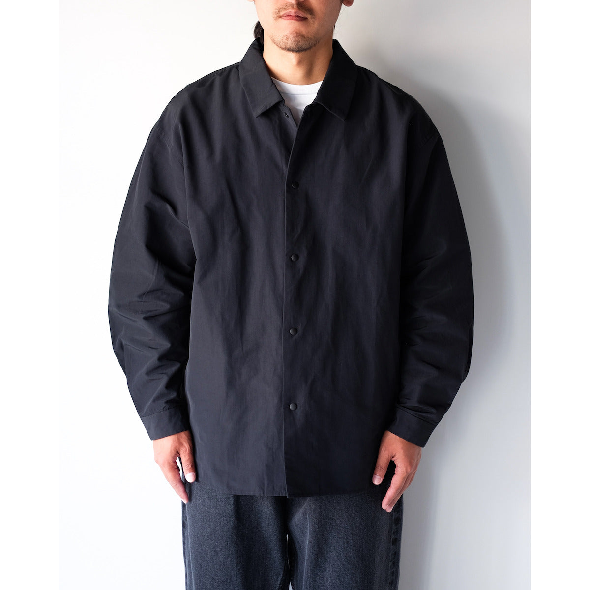 YAECA / Relax Square Comfort Shirt / BLACK