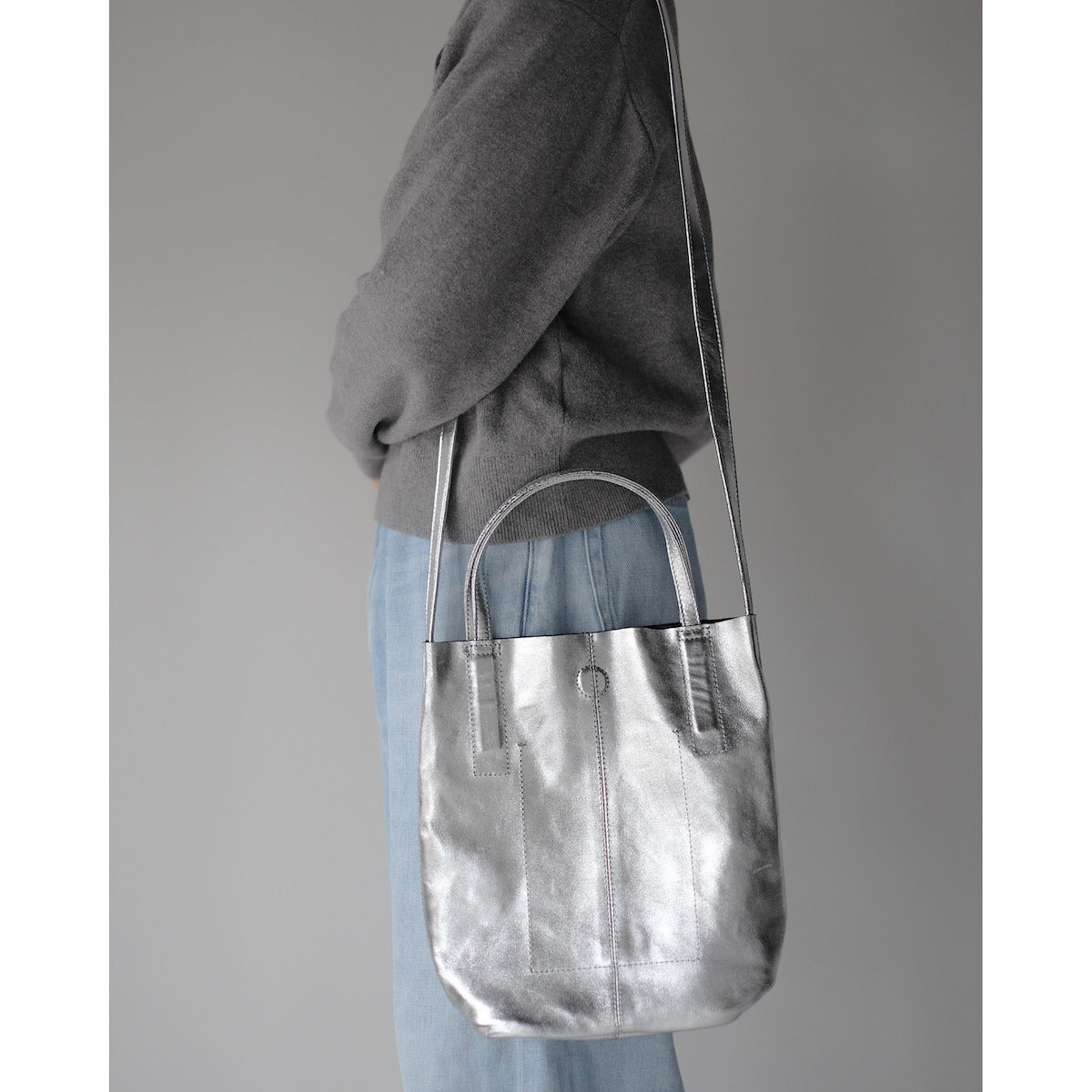 morphee / 2way Small Tote(L Shoulder) / SILVER