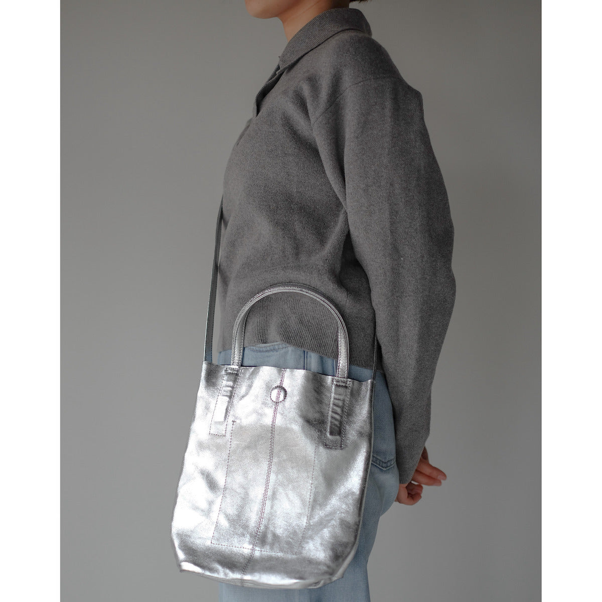 morphee / 2way Small Tote(L Shoulder) / SILVER