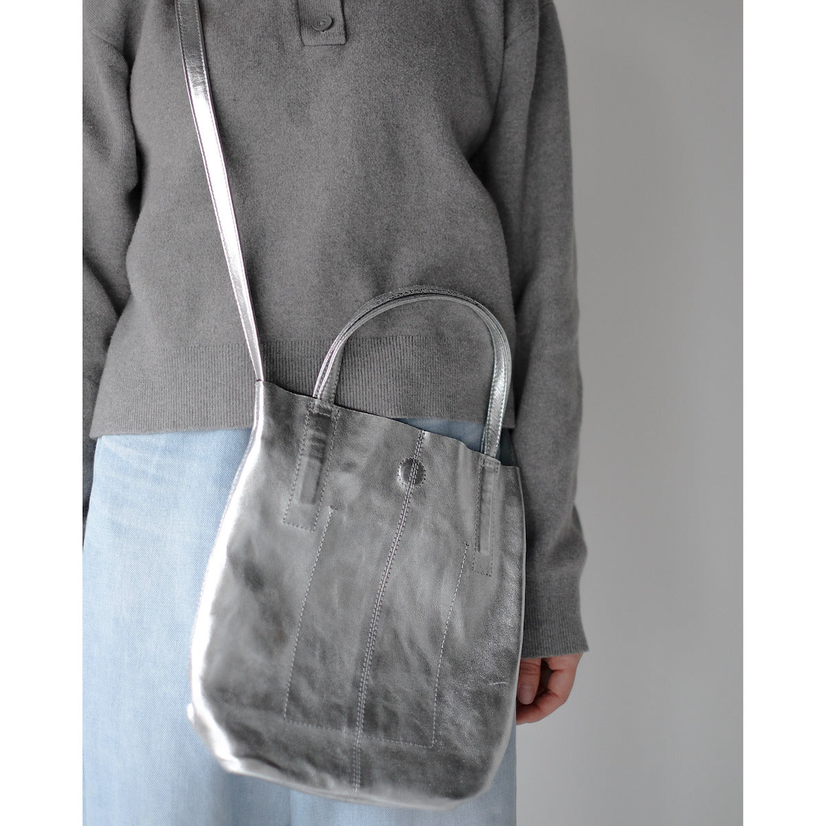 morphee / 2way Small Tote(L Shoulder) / SILVER