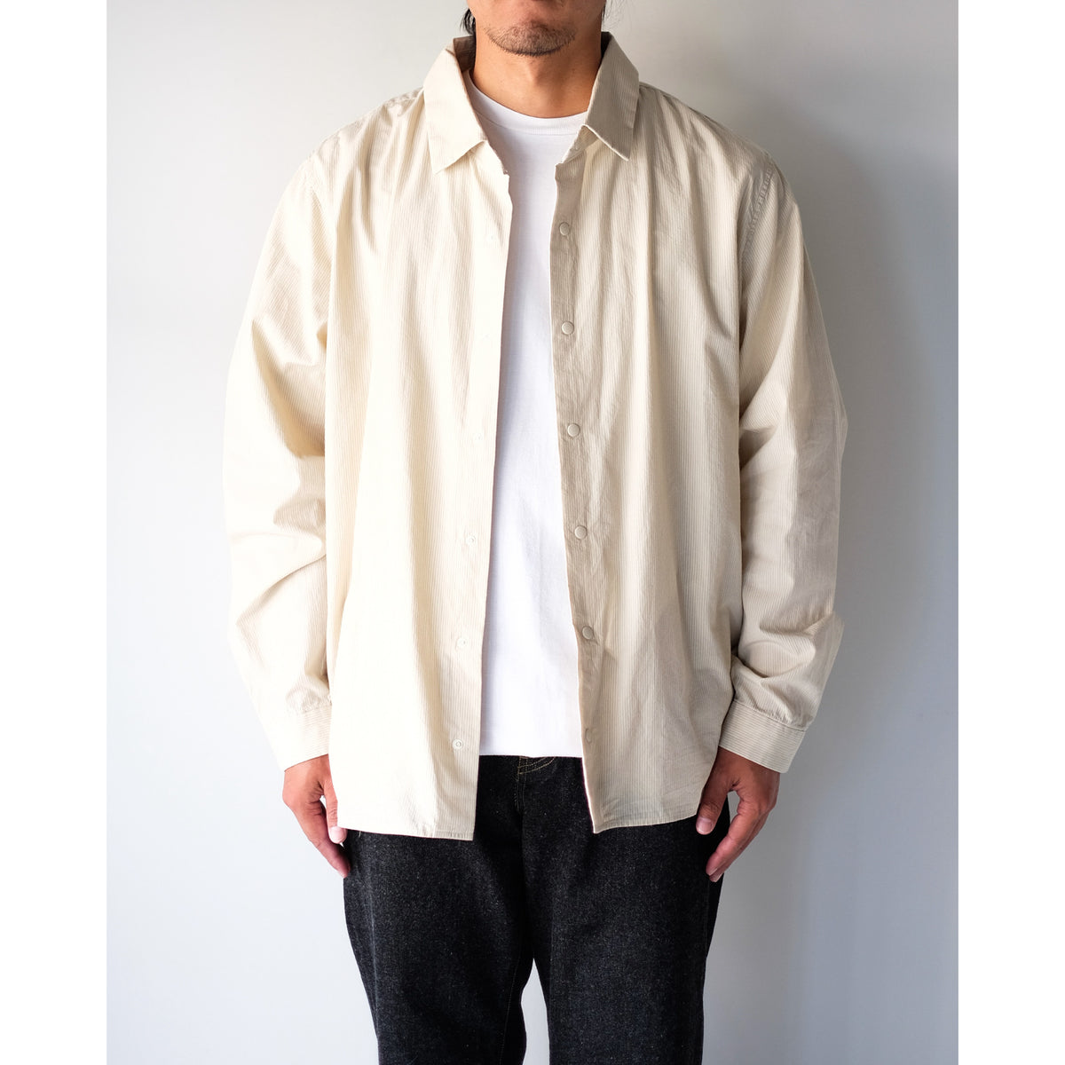 YAECA / Relax Square Comfort Shirt / KHAKI-ST