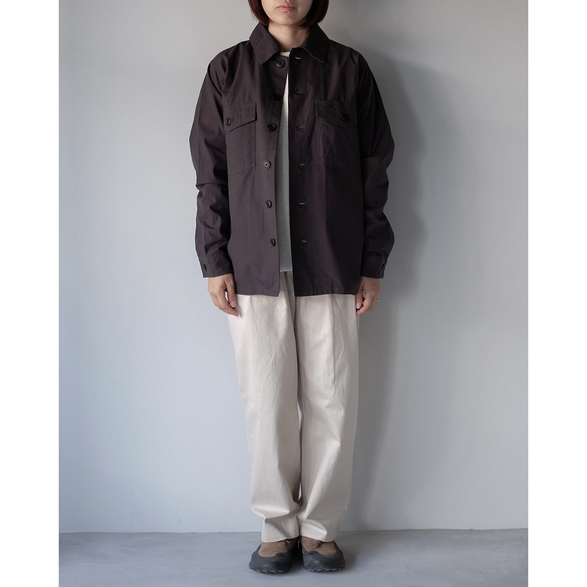 YAECA WOMEN / Baker Shirt / CHARCOAL