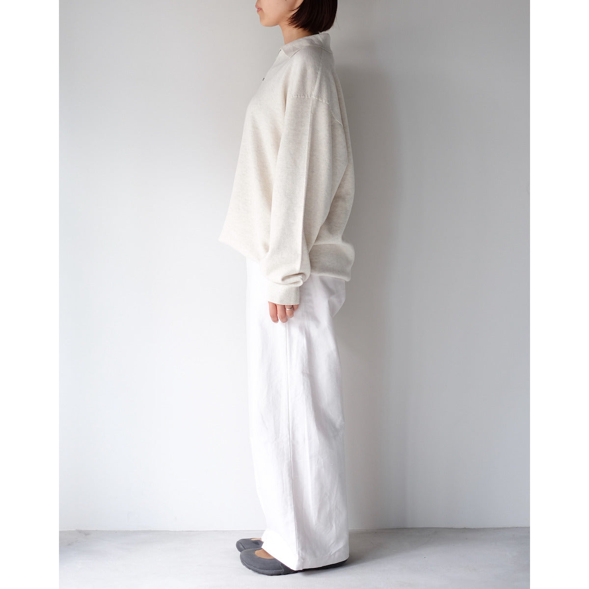 YAECA WOMEN / Wide Chino / KUSAKI IVORY