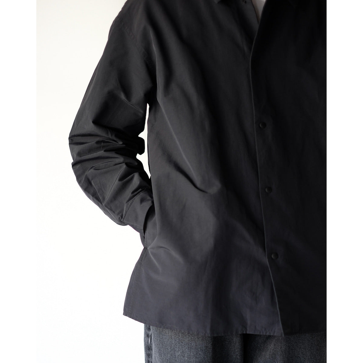 YAECA / Relax Square Comfort Shirt / BLACK