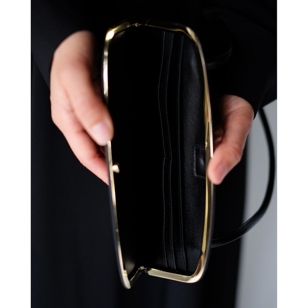 morphee SAC À MAIN / Framed One Shoulder Bag / BLACK（GOLD）