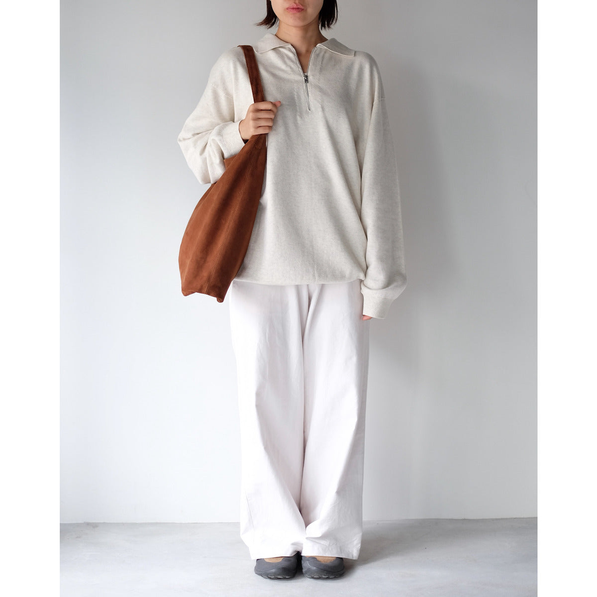 morphee / Triangles Large Shoulder / Oiled Suede Brown