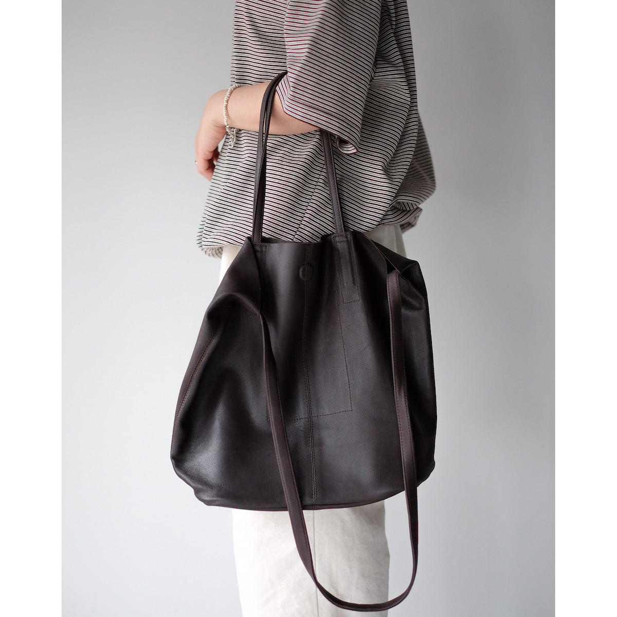 morphee / 3way Medium Tote / Dark Choco