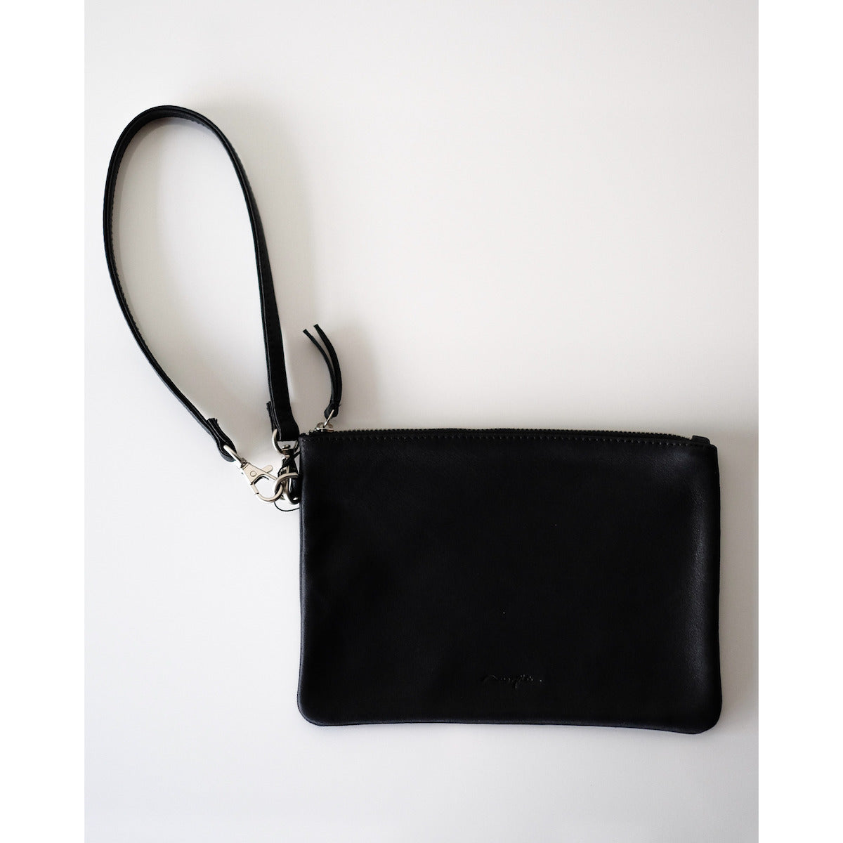 morphee / STRAP LEATHER POUCH / BLACK