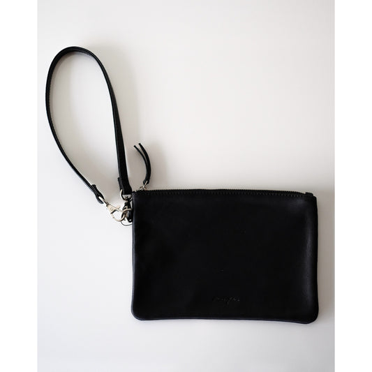 morphee / STRAP LEATHER POUCH / BLACK