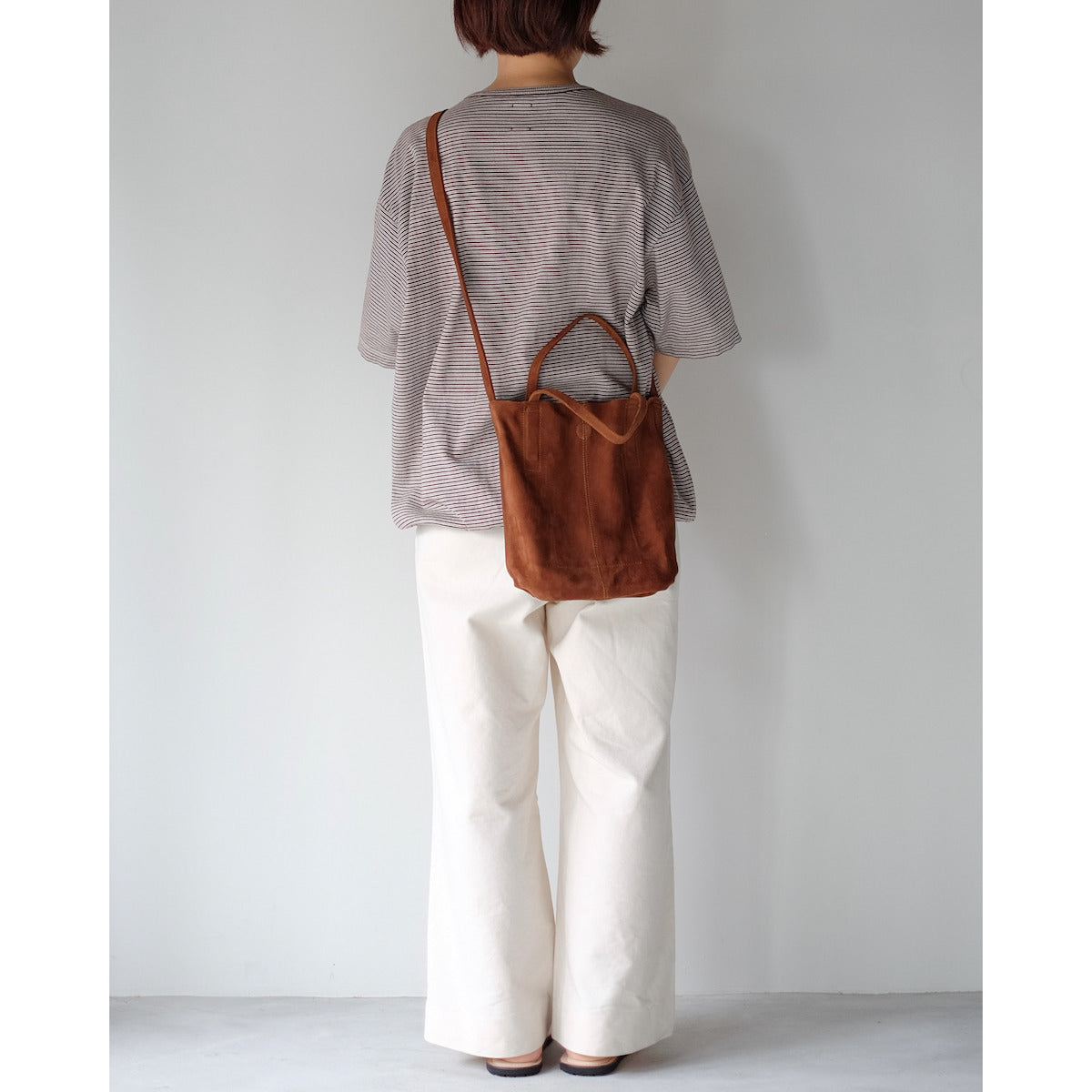 morphee / 2way Small Tote / Oiled Suede Brown