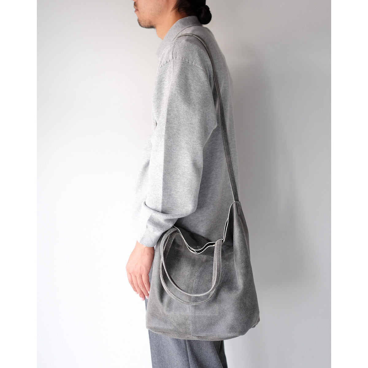 morphee / 3way Medium Tote(L Shoulder) / Distress Black