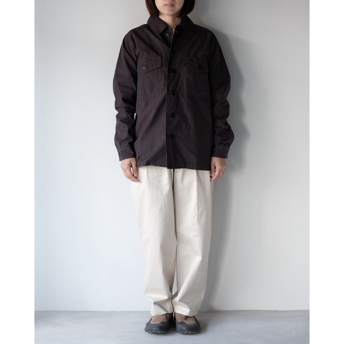 YAECA WOMEN / Baker Shirt / CHARCOAL