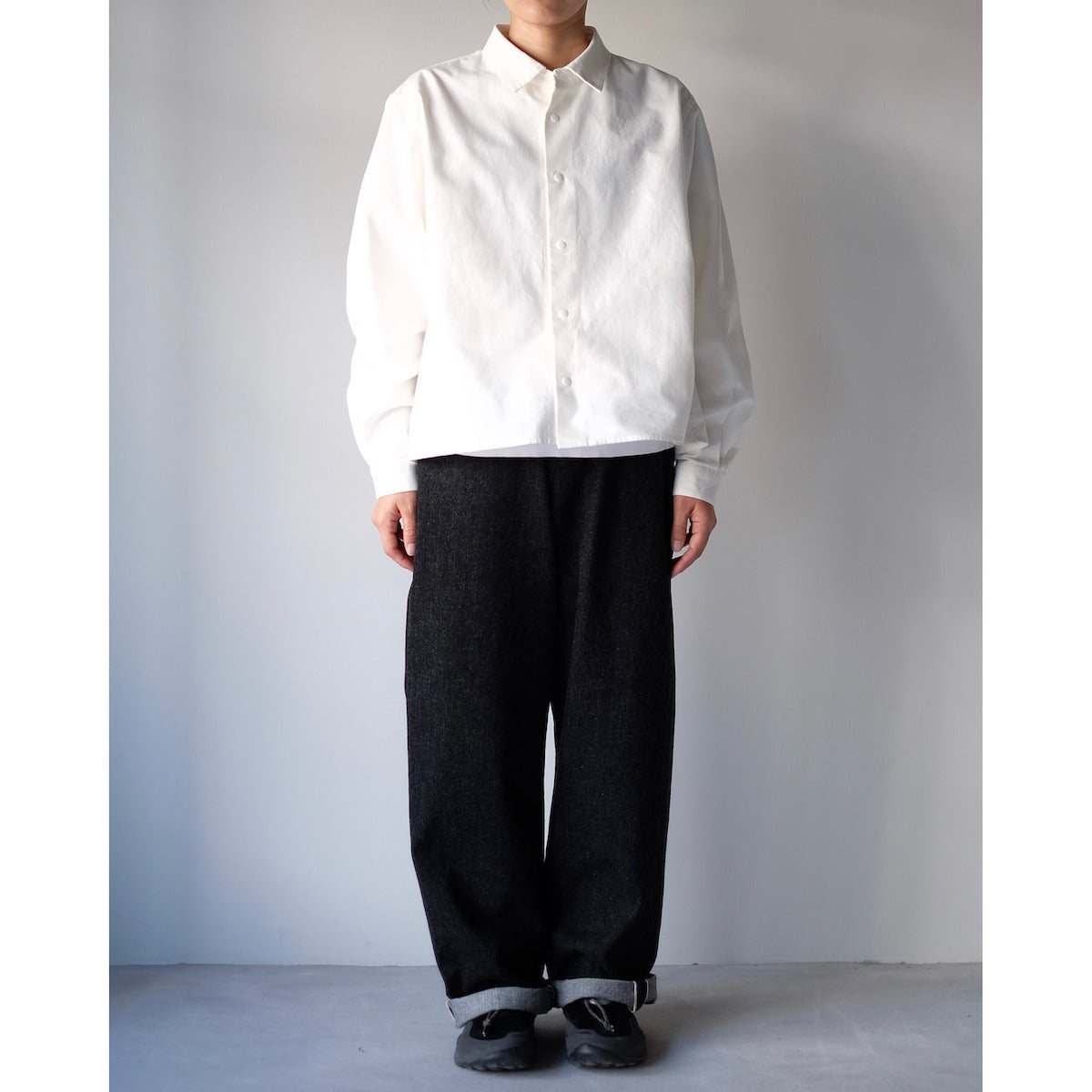 YAECA WOMEN / Wide Denim Pant / BLACK