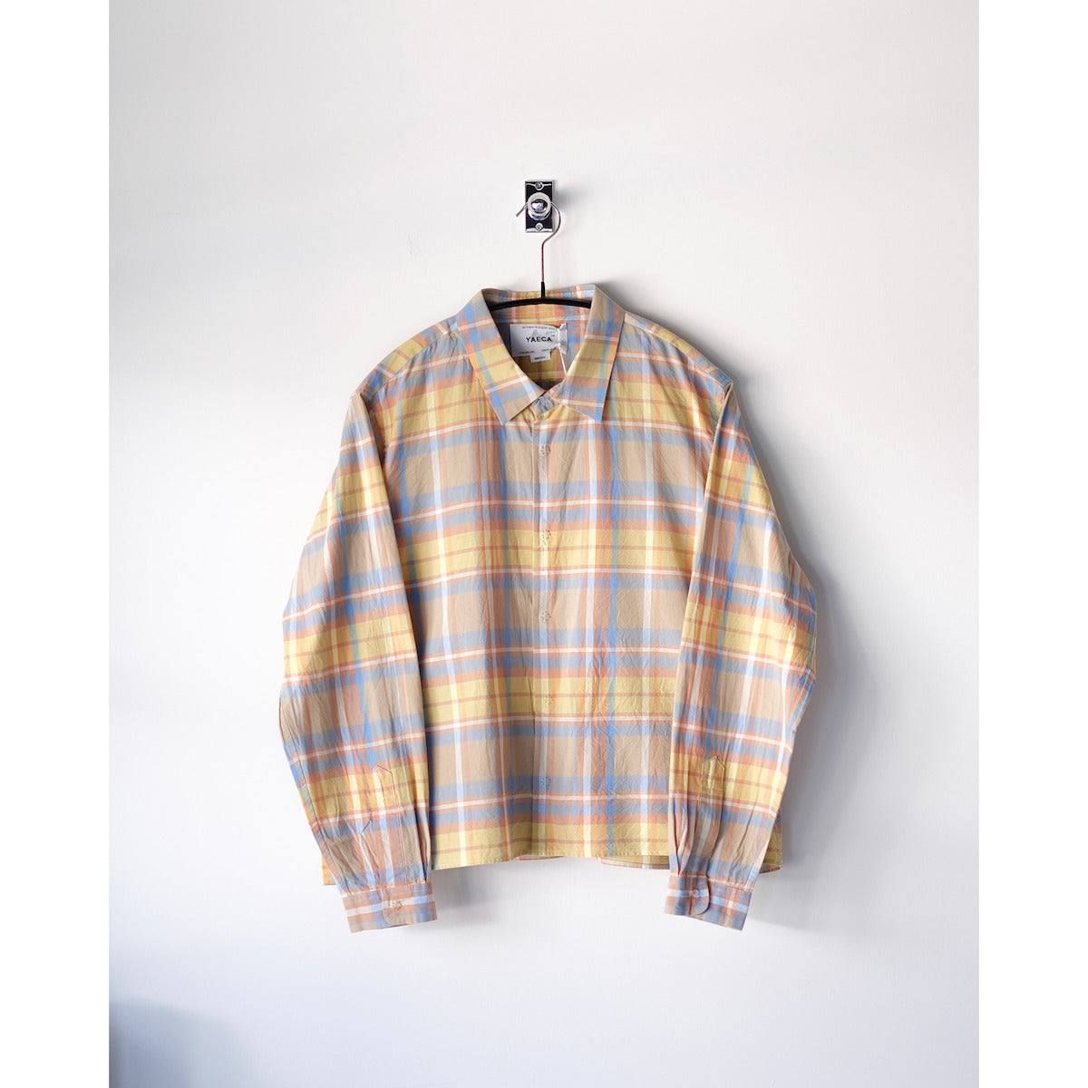 YAECA WOMEN / Relax Square Short Comfort Shirt / BEIGE-CH