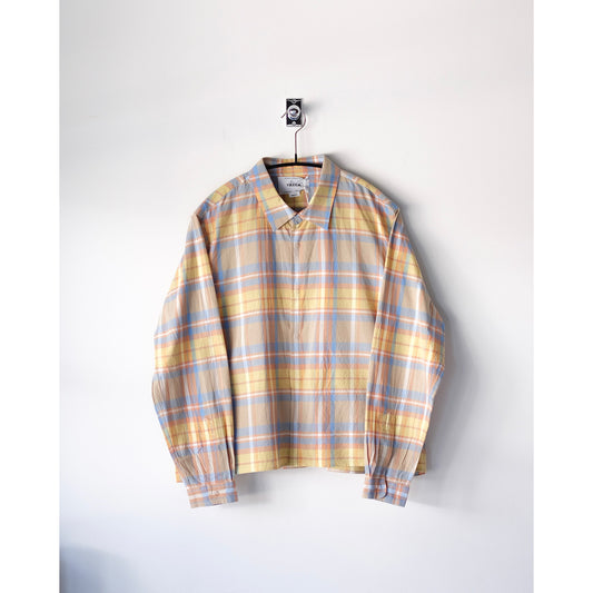 YAECA WOMEN / Relax Square Short Comfort Shirt / BEIGE-CH