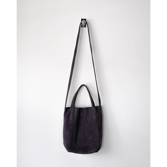morphee / 2way Small Tote(L Shoulder) / Oiled Suede Navy