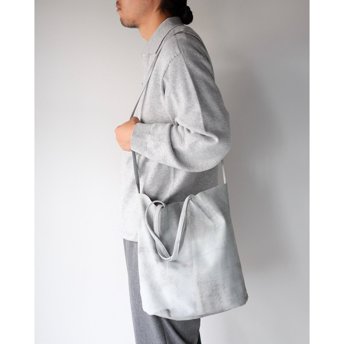 morphee / 3way Medium Tote(L Shoulder) / Antique Suede Light Gray