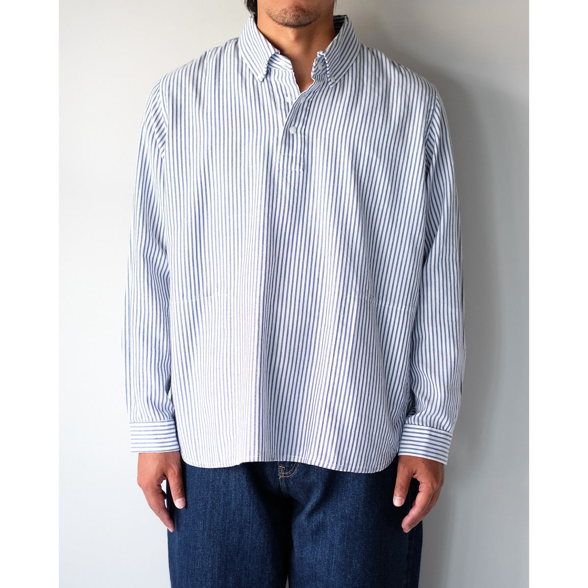 YAECA / Standard PO Comfort Shirt / BLUE-ST