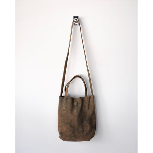morphee / 2way Small Tote / Antique Suede Rust Brown