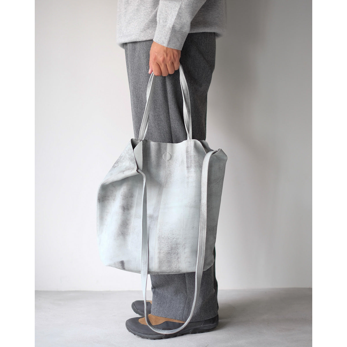 morphee / 3way Medium Tote(L Shoulder) / Antique Suede Light Gray