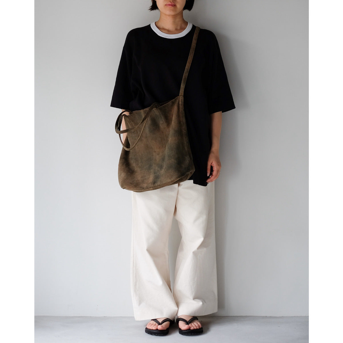 morphee / 3way Medium Tote / Antique Suede Rust Brown