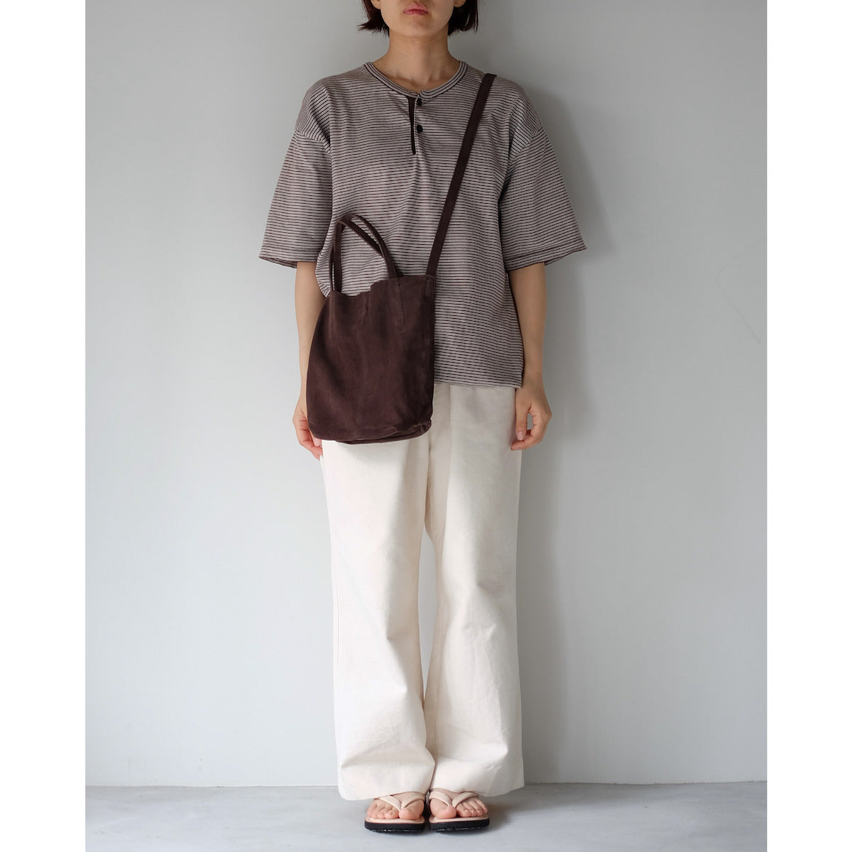 morphee / 2way Small Tote / Oiled Suede Dark Choco