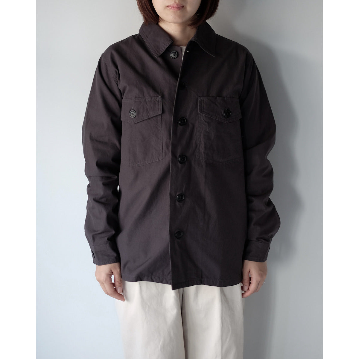 YAECA WOMEN / Baker Shirt / CHARCOAL