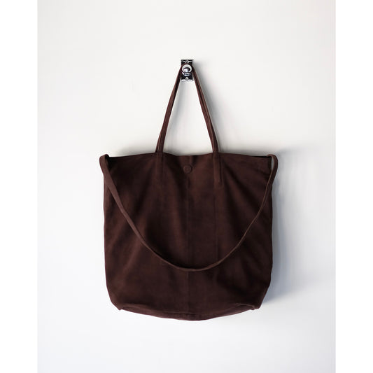 morphee / 3way Large Tote / Oiled Suede Dark Choco