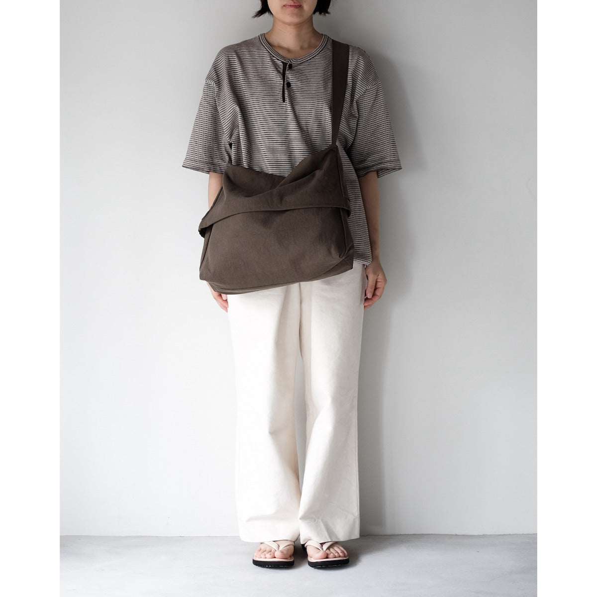 KaILI / COTTON HEMP TRANSFORM BAG M / BROWN
