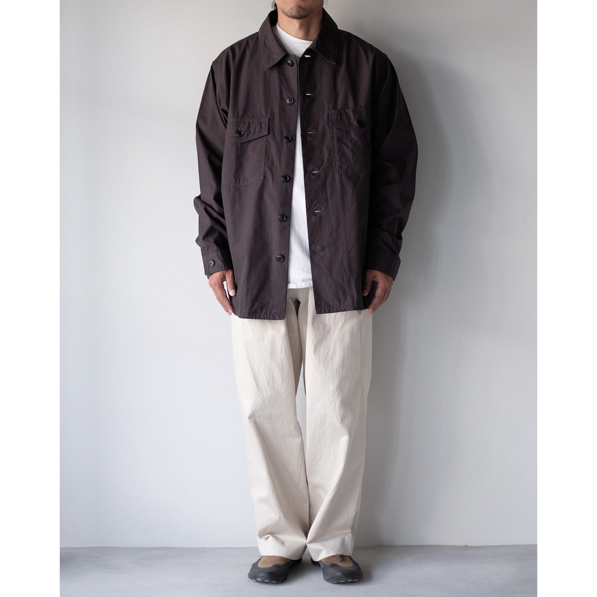 YAECA / Baker Shirt / CHARCOAL