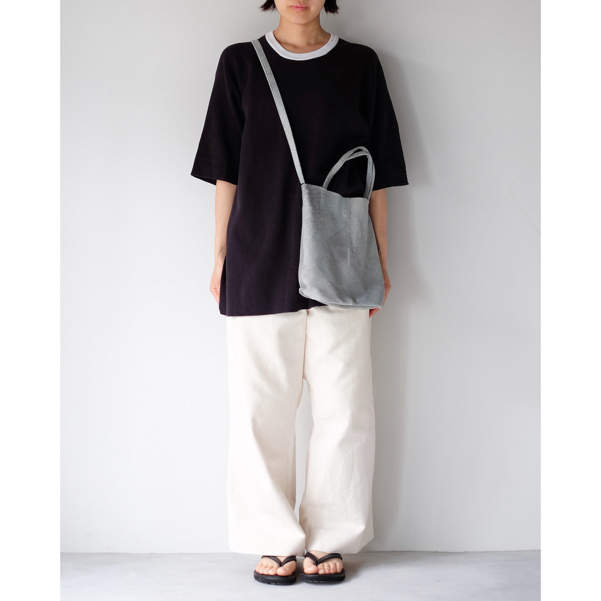 morphee / 2way Small Tote / Antique Suede Light Grey