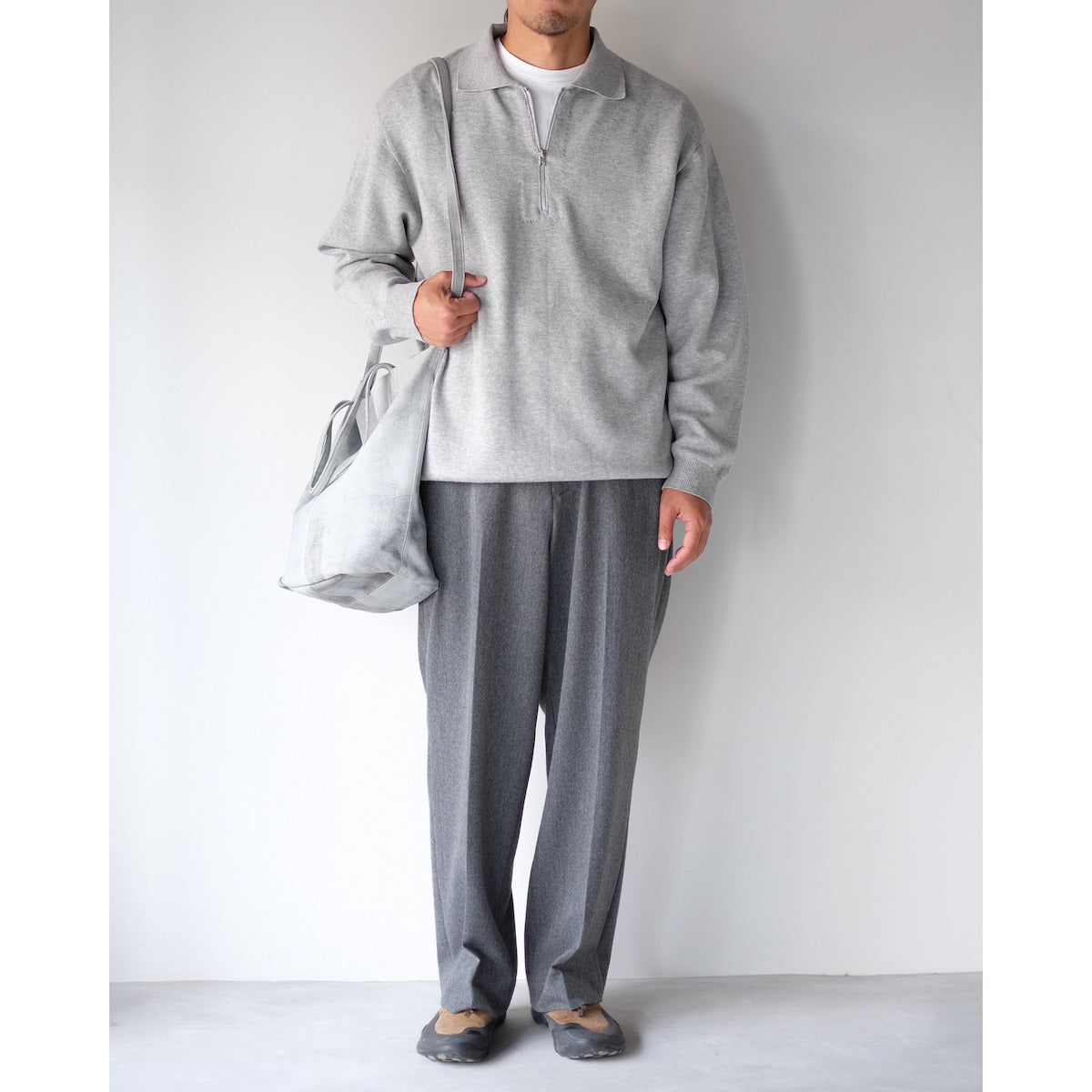 morphee / 3way Medium Tote(L Shoulder) / Antique Suede Light Gray